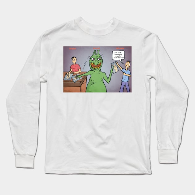 The AI monster Long Sleeve T-Shirt by matan kohn